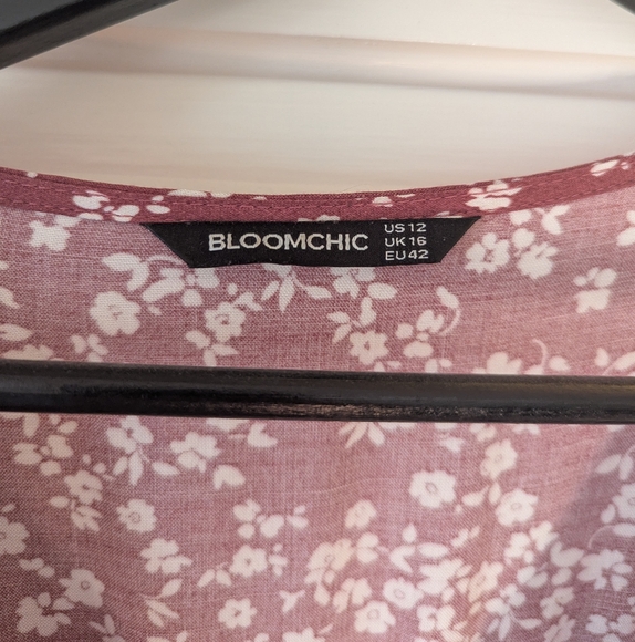 BloomChic Floral Maxi Dress in Burgundy - Picture 4 of 5